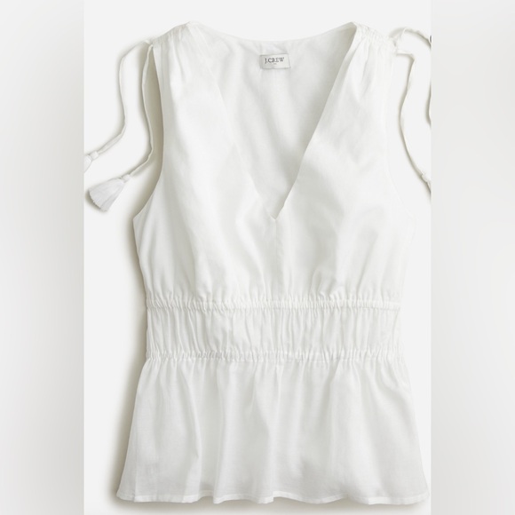 J. Crew Tops - J Crew cotton Peplum Tank sz M